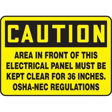 OSHA CAUTION SAFETY LABEL AREA IN FRMELC625XT